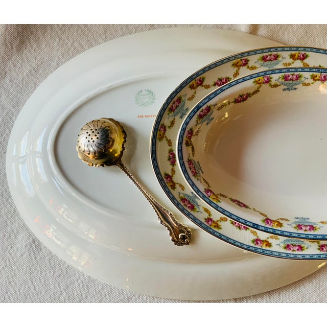 1920s English Bone China Oval Platters - Set of 3 For Sale - Image 11 of 18