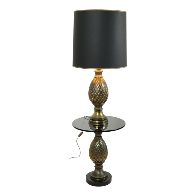 Mid-Century Modern Pineapple Lamp and Table Loevsky & Loevsky for Deknudt, 1970s, Set of 2 For Sale - Image 3 of 18