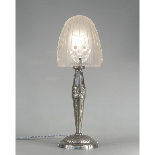 Georges Leleu A 1925-35 French art deco table lamp by the famous Paris based company of Georges Leleu. He founded the...