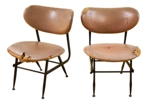 Metal & Plasic Armchairs, 1950s, Set of 2