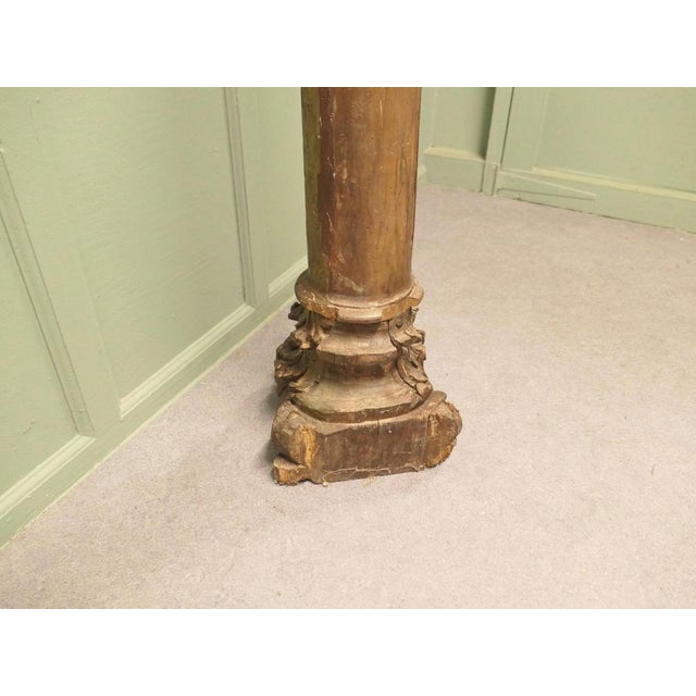 French Carved Gilt Corinthian Column For Sale - Image 9 of 10