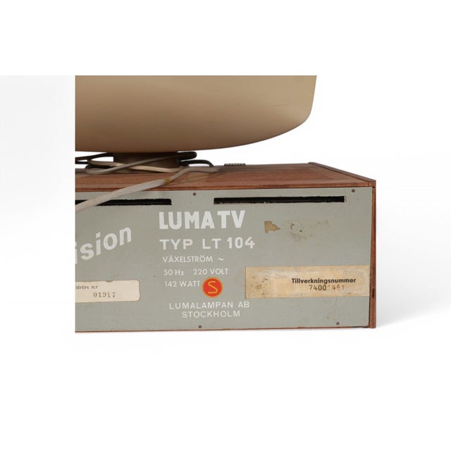 Mid 20th Century Mid 20th Century Stig Lindberg Lumavision Typ Lt 104 Tv Set in Teak For Sale - Image 5 of 5