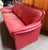 "Bora Bora" Sofa, in supple red leather, manufactured in the 1980s by Dutch quality brand Leolux. This piece is attributed...