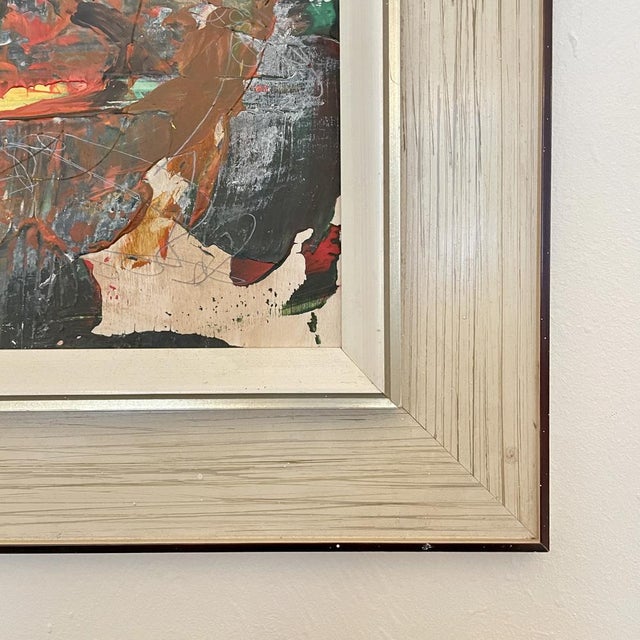 Early 21st Century Modern Multicolored Painting, 2022, Acrylic on Wood, Framed For Sale - Image 5 of 14