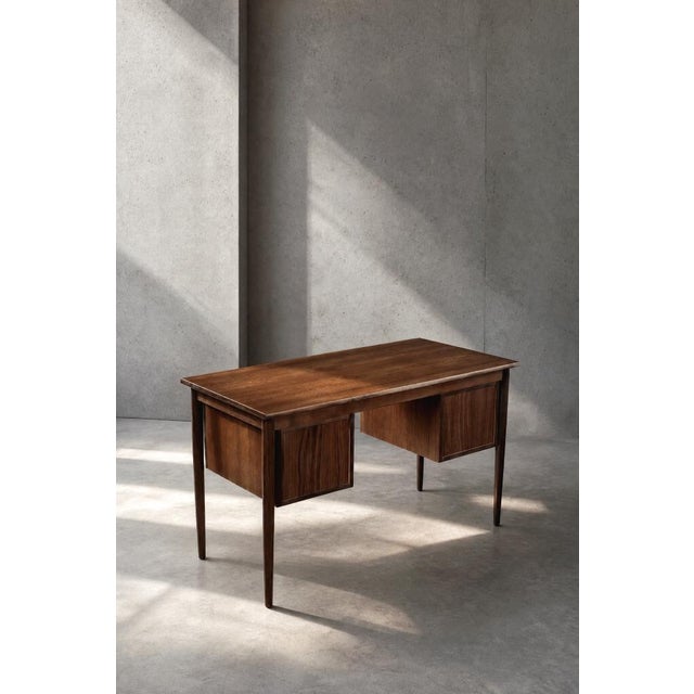 Mid-Century Modern Mid-Century Scandinavian Modern Teak Desk with Drawers, 1960s For Sale - Image 3 of 18