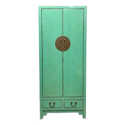 Aqua Green Chelsea Tall Cabinet For Sale