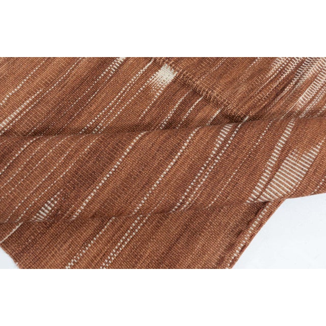 Brown Contemporary Honaz Turkish Modernist Kilim Rug by Doris Leslie Blau For Sale - Image 8 of 9