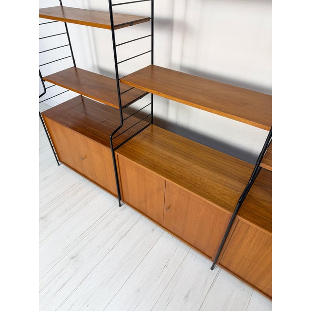 Black Vintage Freestanding Teak Shelving System from WHB, 1960s For Sale - Image 8 of 12