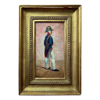 Josep Cusachs, Guardia Civil Gala, 1888, Oil on Board, Paint & Wood For Sale