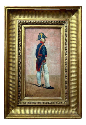 Josep Cusachs, Guardia Civil Gala, 1888, Oil on Board, Paint & Wood