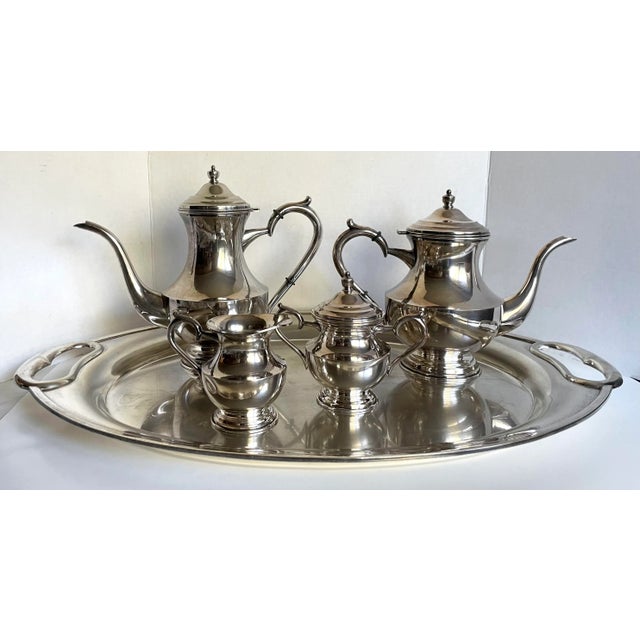 Here is a STUNNING set of 5 pieces, comprising everything you need for an exceptional coffee and tea service! The set is...
