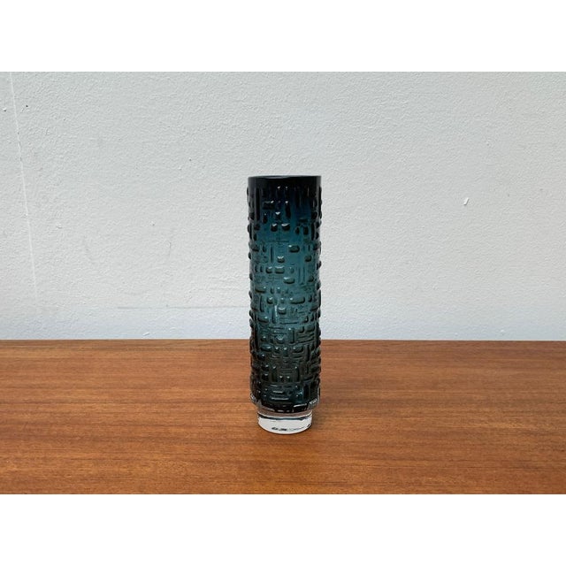 Blue Mid-Century Brutalist Bubble Glass Model F231 Vase by Emil Funke for Gral For Sale - Image 8 of 18
