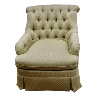 Hickory Chair Furniture Co Button Tufted Arm Chair For Sale