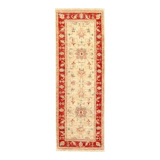 Pasargad DC Ivory Fine Hand Knotted Runner Rug For Sale