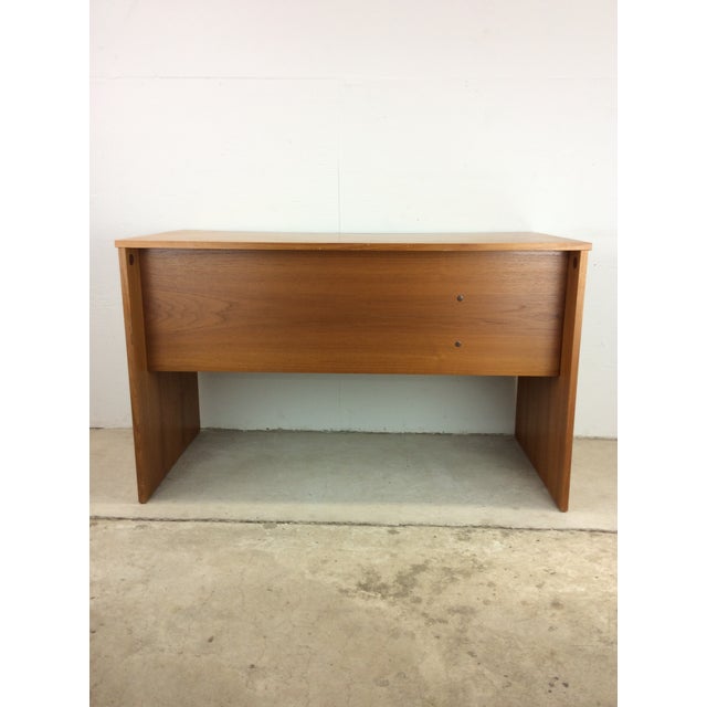 Mid-Century Modern Danish Modern Teak Writing Desk With Two Drawers For Sale - Image 3 of 12