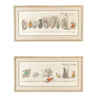 Pair of French Dog Prints, Circa 1950 For Sale