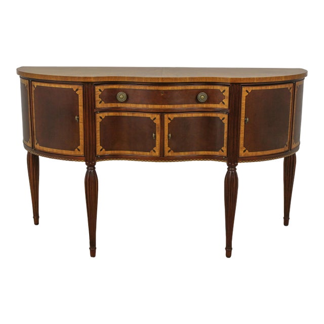 Councill Craftsmen Satinwood & Mahogany Sheraton Style Sideboard For Sale