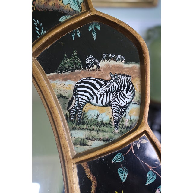 Vintage Robert M. Weiss Peruvian Reverse-Painted Wildlife Mirror For Sale In Washington DC - Image 6 of 18