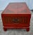 Wood Antique Wood Trunk Table Vintage Chinese Red Lacquer Asian Stand Coffee For Sale - Image 7 of 12