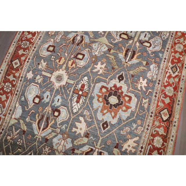 Antique Zabihi Collection Persian Bidjar Accent Rug - 4'5" x 7'6" For Sale In New York - Image 6 of 8