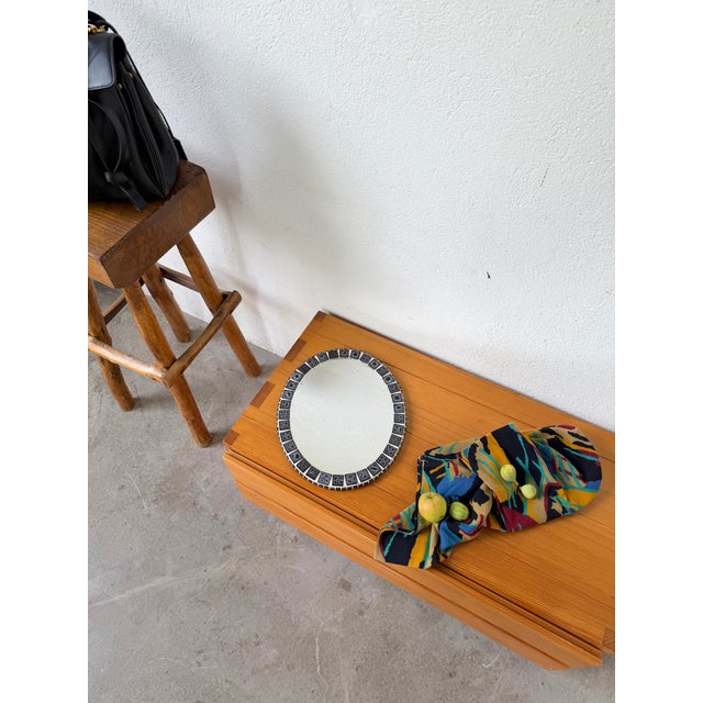 Oval Ceramic Mosaic Mirror, 1950s For Sale - Image 17 of 18
