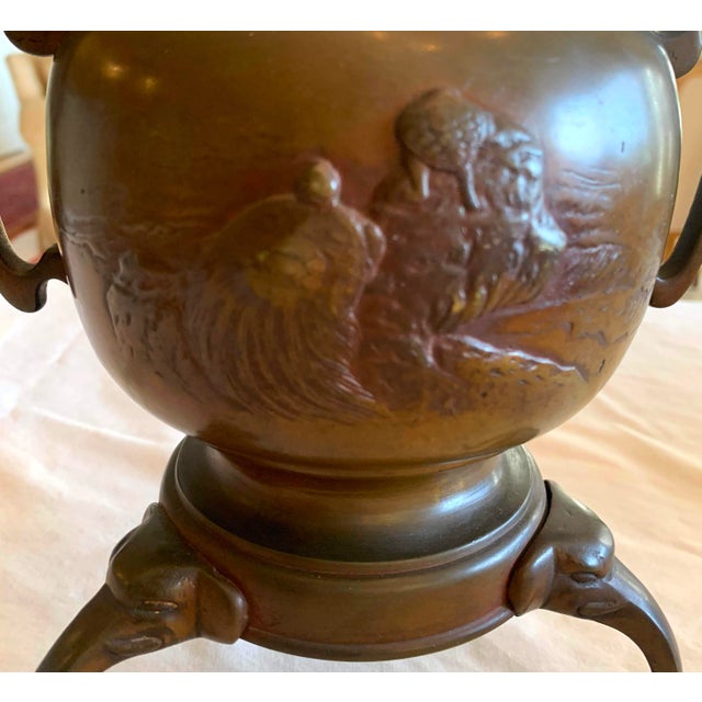 Antique Japanese Cast Bronze Usubata Flower Vase for Ikebana Chairish