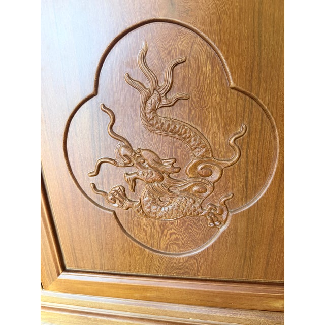 Asian Style Traditional Asian / Oriental Modern / Vintage Ming-Style Credenza For Sale - Image 4 of 8