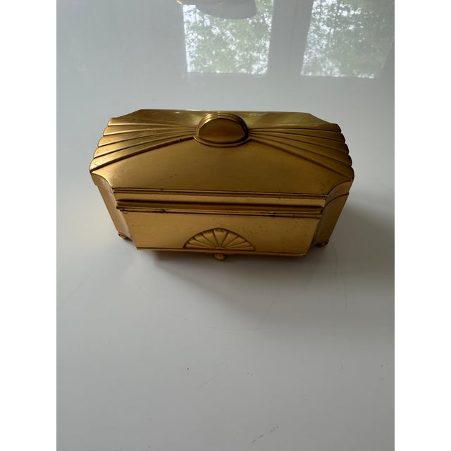 1920s Jennings Brothers Art Deco Jewelry Casket, Model 1568 For Sale - Image 5 of 8