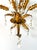Metal Mid Century Italian Gold Gilt Tole & Crystal Wall Sconces — Hollywood Regency / Italian Florentine Style For Sale - Image 7 of 11