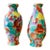 Pair Vintage Millefleurs 100 Flowers Miniature Porcelain Vases – Pair | Hand-Painted Floral Chinese Porcelain | 1950s–1970s For Sale