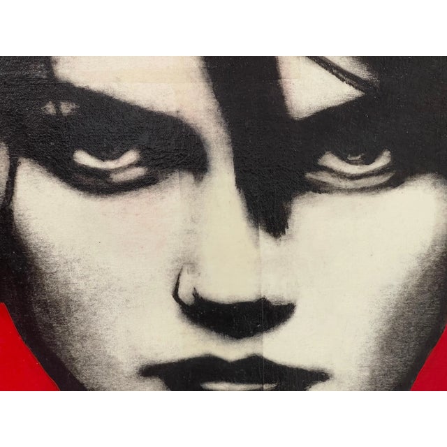 Graphic Mixed Media on Canvas For Sale - Image 12 of 13