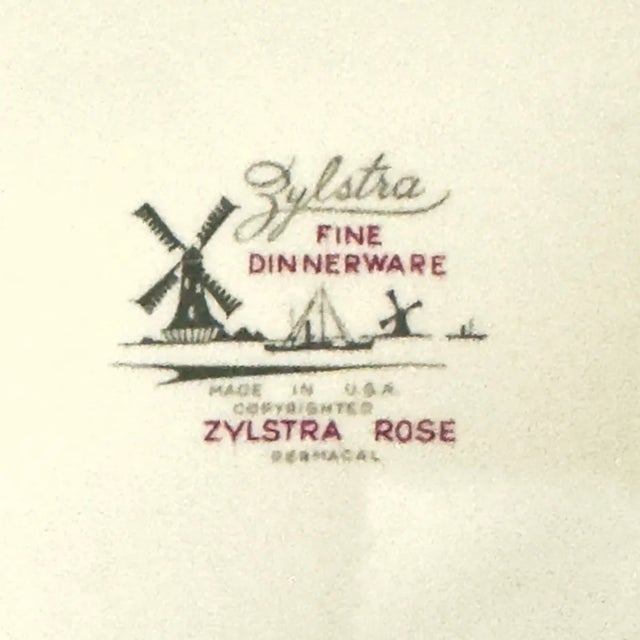 Vintage Soft Pink Floral Motif Wall Plate Curation - Group of 9 For Sale In Miami - Image 6 of 12