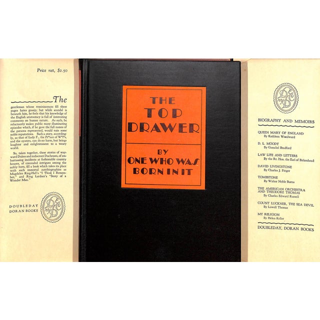 One Who Was Born In It [250] pp. Doubleday, Doran & Company, Inc 1928 First Edition 7 3/4" x 5 5/8" Hermes orange/ Art...