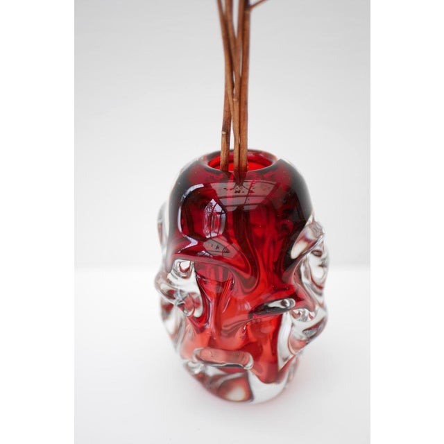 Red Crystal Vases by Augustsson for Åseda, Set of 2 For Sale - Image 6 of 10