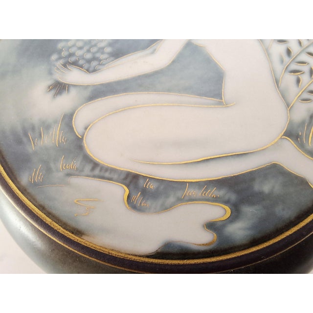 Rörstrand Art Deco Lidded Box by Gunnar Nylund and Carl-Harry Stålhane for Rörstrand, 1930s For Sale - Image 4 of 11