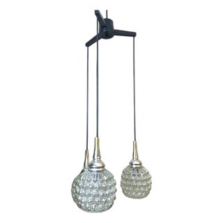 Mid-Century Modern Bubble Glass Cascading Chandelier, 1970s For Sale