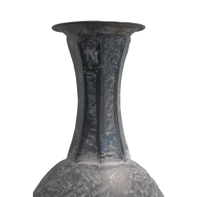 Elliptical Vases Metal Storage Vessel Set of Three For Sale - Image 11 of 11