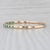 1990s 1.28ctw Emerald Diamond Bangle Bracelet 14k Yellow Gold 6.75" Hinged For Sale - Image 4 of 7