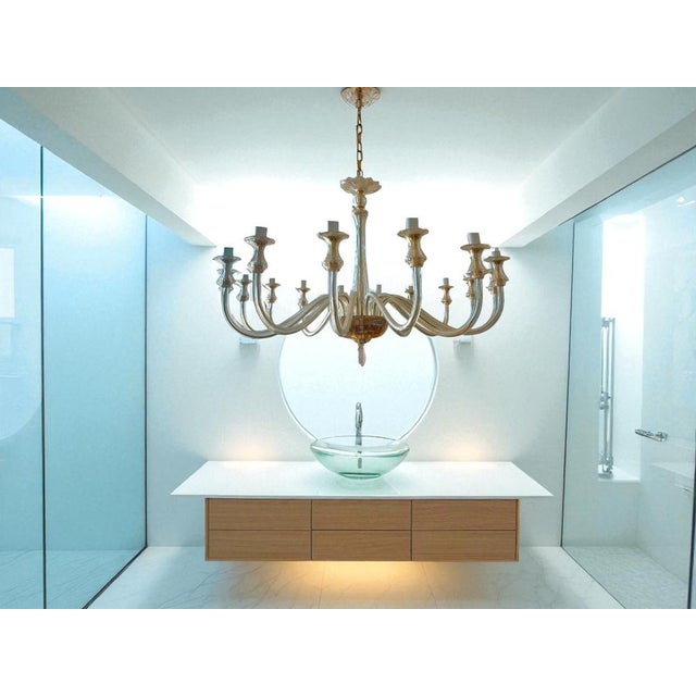 1950s Large 16-Arm Murano Chandelier, 1950s For Sale - Image 5 of 6