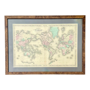 Map of the World by Johnson, 1861