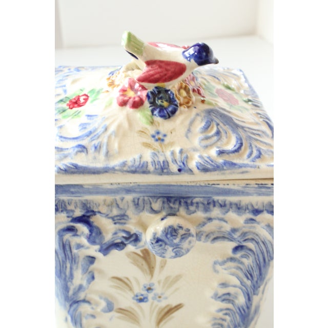 French Italian Style Hand Painted Biscuit/Cookie Box For Sale - Image 3 of 8