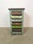 This vintage Industrial iron chest of drawers was made in former Czechoslovakia during the 1950s. It features an iron...