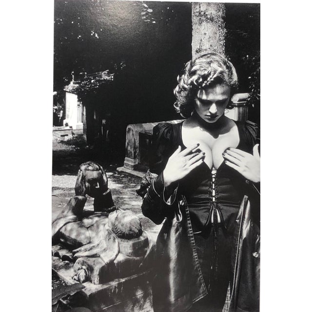 Portraiture "Père Lachaise, Tomb of Talma, Paris 1977" Vintage Silver Gelatin Print by Helmut Newton For Sale - Image 3 of 7