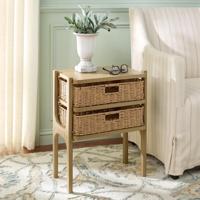 Introducing the Rozalyn Two Drawer Accent Table in a sophisticated brown hue. This elegantly designed piece offers both...