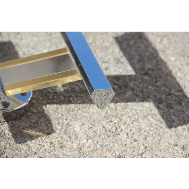 Minimalist Chrome and Brass Wall Lights by Gaetano Sciolari, 1970s, Set of 2 For Sale - Image 11 of 13