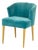 Brabbu Blue Velvet Upholstered Side Chair For Sale