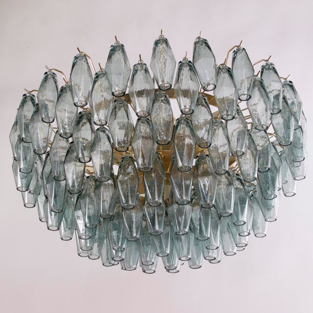 Mid-Century Modern Large Italian Flush Lamp in Murano Glass, 1990 For Sale - Image 3 of 10