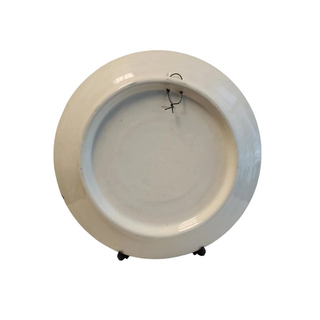 Vintage 1960s Spanish Hand Painted Wall Plates - Set of 3 For Sale - Image 4 of 9