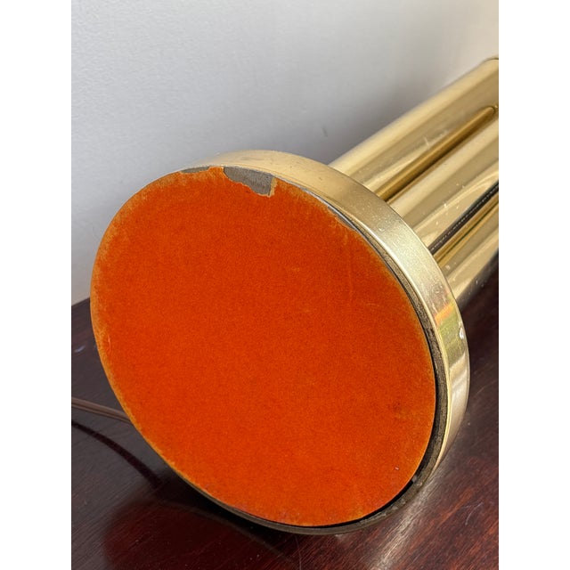 Vintage Mid-Century Modern Tiered Cylindrical Brass Table Lamp For Sale - Image 18 of 18