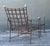 Mid-Century Modern Vintage Boho Wrought Iron Lounge Chair and Ottoman After Tempestini, 2 Pieces For Sale - Image 3 of 11